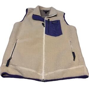Patagonia Women's Classic Retro X Vest Deep Pile Sherpa Natural Purple L